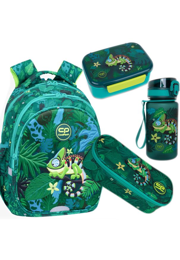 NoName - Coolpack plecak szkolny zestaw 4w1 tropic klasa 1-3