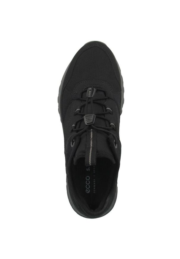 ecco - Buty do chodzenia damskie Ecco Sneaker Exostride W Low Gtx Tex. Kolor: czarny. Materiał: materiał. Szerokość cholewki: normalna. Sport: turystyka piesza