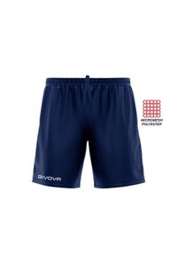 Szorty sportowe Givova One dziecięce niebieskie 4XS. Okazja: na uczelnię. Kolor: niebieski. Materiał: materiał. Styl: sportowy. Sport: joga i pilates