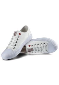 Białe Trampki Cross Jeans Damskie Stylowe Buty. Okazja: na co dzień. Kolor: biały. Materiał: guma, materiał. Szerokość cholewki: normalna. Sezon: lato. Styl: elegancki #4