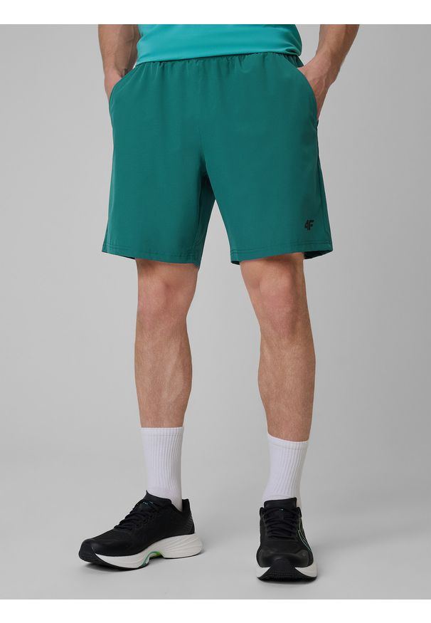 4f - 4F Spodenki treningowe szybkoschnące męskie - zielone XL. Kolor: zielony. Materiał: materiał. Sport: fitness, bieganie