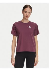 Kappa T-Shirt 371U6WW Fioletowy Regular Fit. Kolor: fioletowy. Materiał: bawełna #1