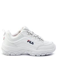 Buty Fila Strada Low W 1010560.1FG białe. Kolor: biały. Materiał: materiał, skóra ekologiczna, syntetyk. Szerokość cholewki: normalna #1