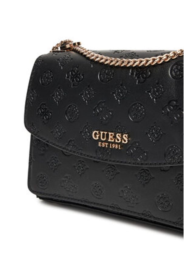 Guess Torebka Phoebe HWPD96 65210 Czarny. Kolor: czarny. Materiał: skórzane
