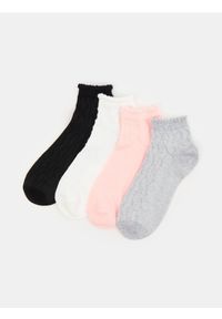 Sinsay - Prążkowane skarpetki 4 pack - wielobarwny. Materiał: prążkowany #1