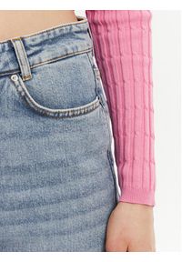 only - ONLY Sweter Meddi 15339582 Różowy Cropped Fit. Kolor: różowy. Materiał: wiskoza #5