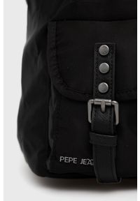 Pepe Jeans Plecak GRACE BACKPACK damski kolor czarny mały gładki. Kolor: czarny. Wzór: gładki #3