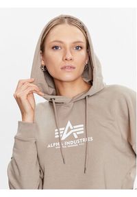 Alpha Industries Bluza Basic 116057 Beżowy Regular Fit. Kolor: beżowy. Materiał: bawełna #5