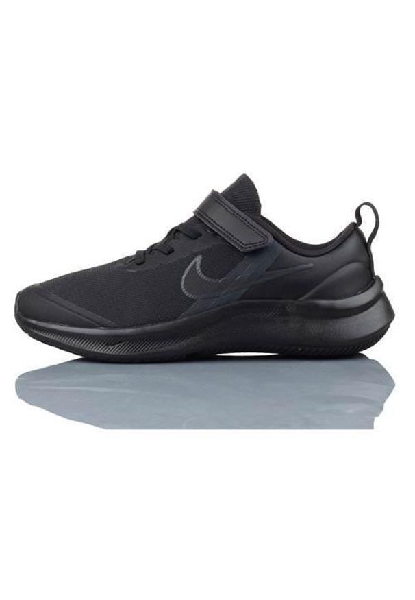 Buty do chodzenia dla dzieci Nike Star Runner 3 Psv. Zapięcie: rzepy. Kolor: czarny. Materiał: guma, syntetyk, tkanina, materiał. Szerokość cholewki: normalna. Sport: turystyka piesza