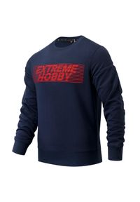 Bluza męska EXTREME HOBBY HIDDEN. Kolor: niebieski. Materiał: bawełna