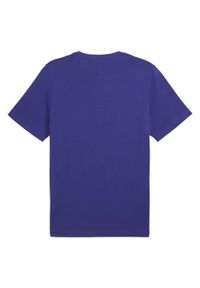 Puma - T-shirt Męski Logo Essential. Kolor: fioletowy. Sport: turystyka piesza