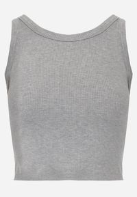 Renee - Szary Top na Ramiączkach Basic Prążkowany Zitira. Okazja: na co dzień. Kolor: szary. Materiał: prążkowany. Długość rękawa: na ramiączkach. Styl: casual #7