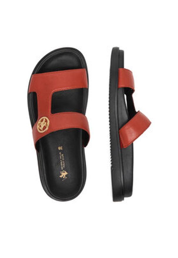 Beverly Hills Polo Club Klapki EO-WI16-SERDINIA-04 Czerwony. Kolor: czerwony. Materiał: skóra