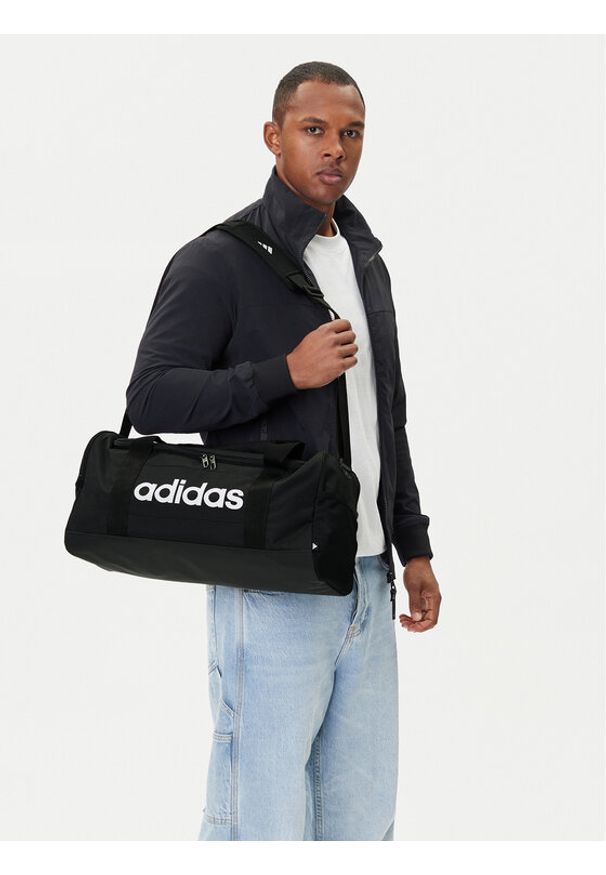 Adidas - adidas Torba Linear Small JE8343 Czarny. Kolor: czarny. Materiał: materiał