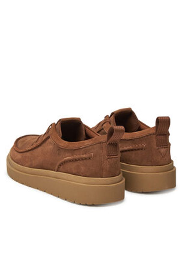 Clarks Półbuty Polden 26180865 Brązowy. Kolor: brązowy. Materiał: skóra, zamsz