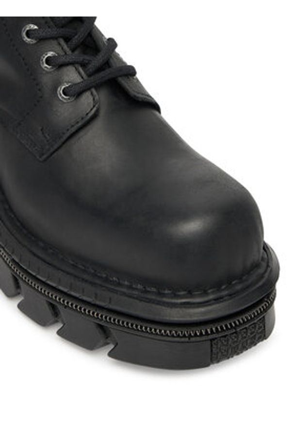 NEW ROCK Glany M-MILI084N-S6 Czarny. Kolor: czarny. Materiał: skóra. Styl: rockowy