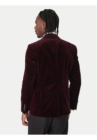 JOOP! Marynarka Horace 30048716 Bordowy Slim Fit. Kolor: czerwony. Materiał: bawełna #4