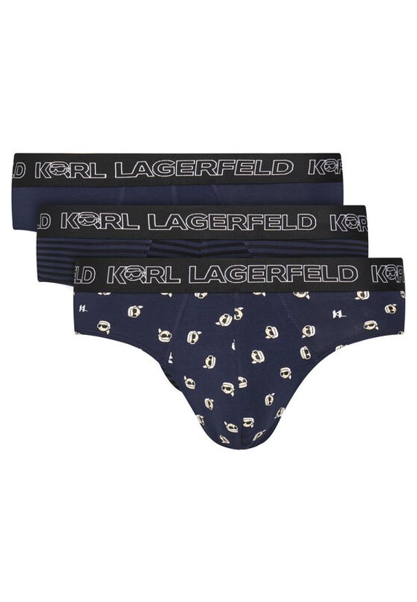 Karl Lagerfeld - KARL LAGERFELD Komplet 3 par slipów A1M47043 Kolorowy. Materiał: bawełna. Wzór: kolorowy