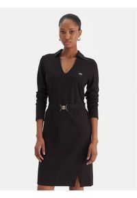 Liu Jo Sukienka codzienna TF5224 JS182 Czarny Regular Fit. Okazja: na co dzień. Kolor: czarny. Materiał: syntetyk. Typ sukienki: proste. Styl: casual #1