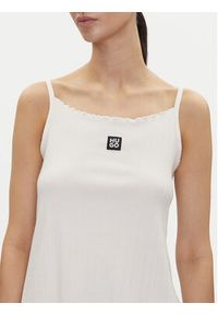 Hugo - HUGO Top Rib_Vest 50540056 Écru Regular Fit. Materiał: bawełna