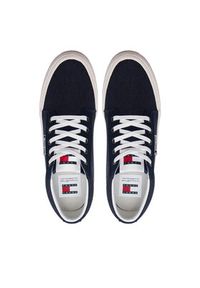 Tommy Jeans Sneakersy Tjm Mid Cut Canvas Color EM0EM01412 Granatowy. Kolor: niebieski