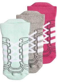 ZEAGLE - Skarpetki dla dzieci Adidas Performance Inf 3 - Styl i Komfort. Kolor: niebieski. Materiał: elastan, poliamid, bawełna. Wzór: paski