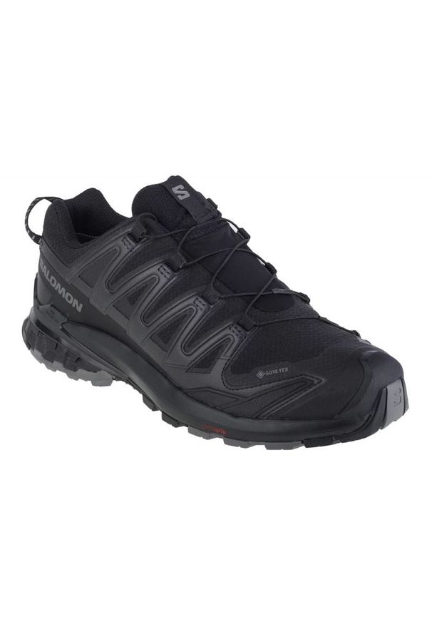 salomon - Buty do biegania Salomon Xa Pro 3D v9 Wide Gtx M 472770 czarne. Zapięcie: sznurówki. Kolor: czarny. Materiał: materiał, tkanina, syntetyk, guma. Szerokość cholewki: normalna