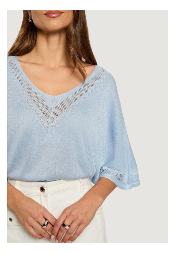 Morgan Bluzka 241-MCHRIS Błękitny Relaxed Fit. Kolor: niebieski. Materiał: wiskoza