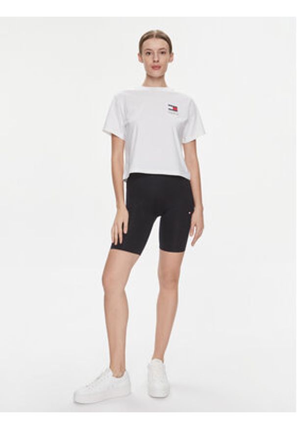 TOMMY HILFIGER - Tommy Hilfiger Kolarki Essentials Hw Flag Fitted Short WW0WW41112 Granatowy Skinny Fit. Kolor: niebieski. Materiał: syntetyk