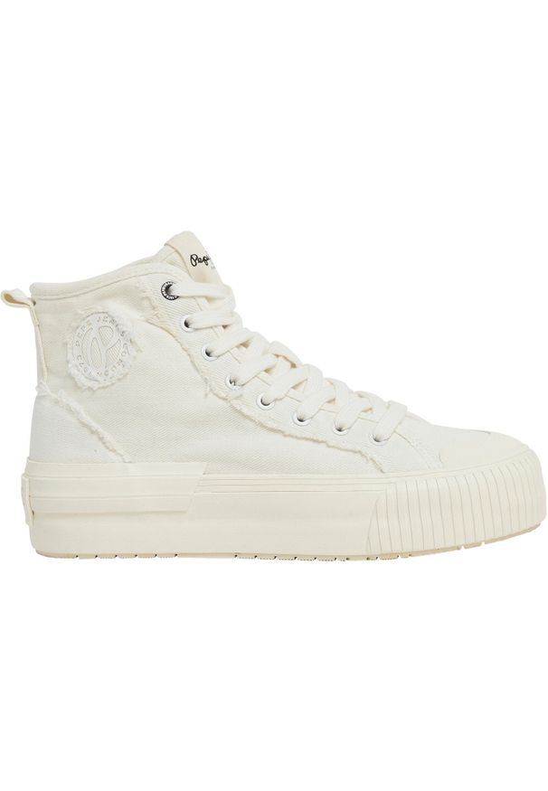 Buty Pepe Jeans Samoi Soft, Kobiety. Kolor: biały. Materiał: materiał, bawełna. Sport: turystyka piesza