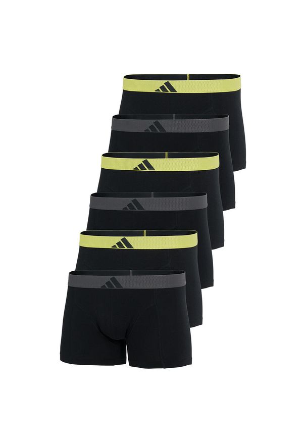 Adidas - Bokserki Active Flex Cotton Body 6 pak. Kolor: szary. Materiał: bawełna, elastan. Sport: fitness