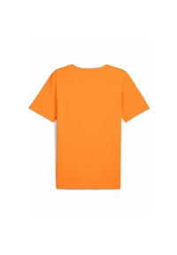 Puma - Męska koszulka z grafiką individualRISE PUMA Heat Fire Orange. Kolor: żółty, pomarańczowy, wielokolorowy