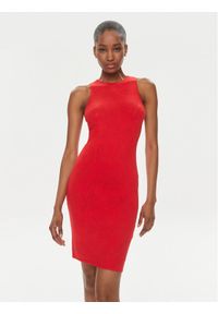 ROTATE Sukienka letnia 1123221292 Czerwony Slim Fit. Kolor: czerwony. Materiał: wiskoza. Sezon: lato