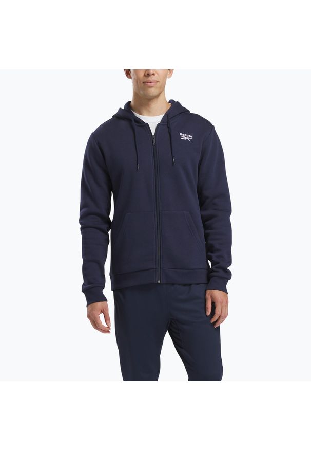 Bluza męska Reebok Identity SL Fleece FZ. Kolor: niebieski