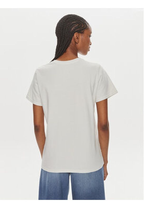 Wrangler T-Shirt 112350277 Écru Regular Fit. Materiał: bawełna