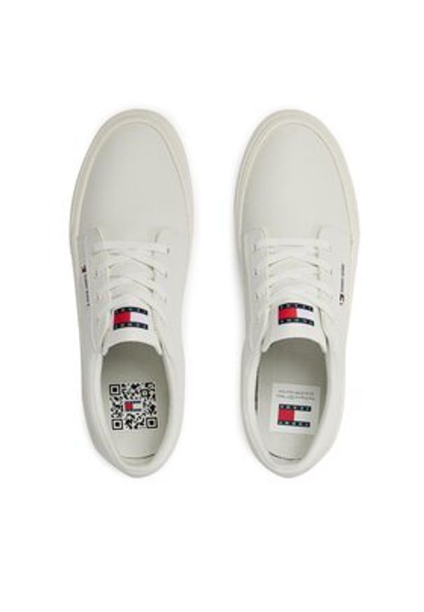Tommy Jeans Sneakersy Tjm Vulc. Skate Derby Ess EM0EM01400 Écru. Materiał: skóra. Sport: skateboard