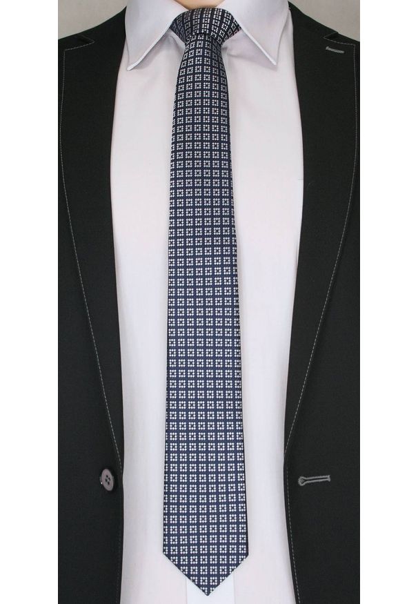 Niebieski krawat Chattier elegancki
