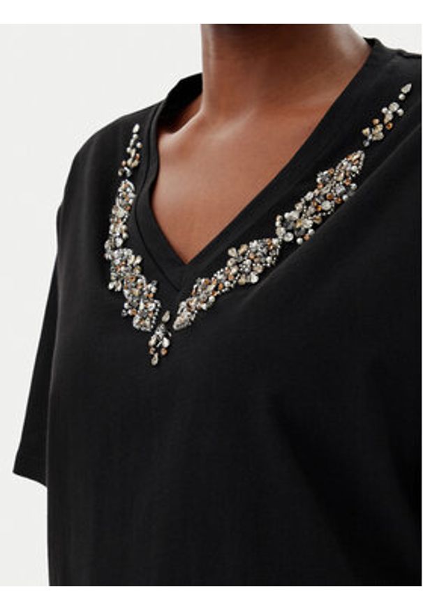 Liu Jo T-Shirt WA5146 JS923 Czarny Regular Fit. Kolor: czarny. Materiał: bawełna