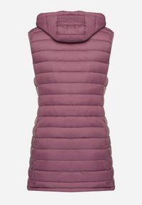 Born2be - Fioletowa Pikowana Kamizelka z Odpinanym Kapturem o Taliowanym Kroju Tinvalia. Okazja: na co dzień. Kolekcja: plus size. Kolor: fioletowy. Materiał: jeans. Styl: klasyczny, casual #5