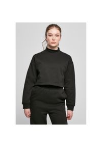 Bluza damska Urban Classics cropped oversized high neck crew-Duże rozmiary. Kolor: czarny #1