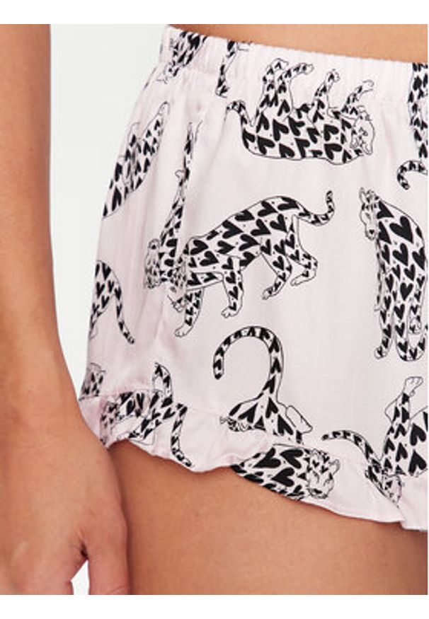 Hunkemöller Szorty piżamowe 203160 Różowy Comfortable Fit. Kolor: różowy. Materiał: wiskoza