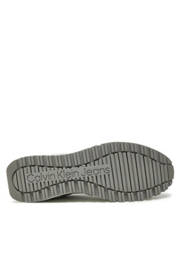 Calvin Klein Jeans Sneakersy Toothy Runner Irregular Lines YM0YM00624 Szary. Kolor: szary. Materiał: zamsz, skóra