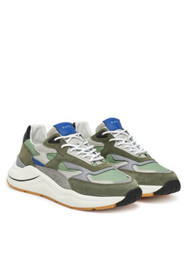D.A.T.E. Sneakersy Fuga M421-FG-NY Zielony. Kolor: zielony. Materiał: zamsz, skóra