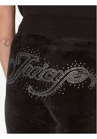 Juicy Couture Spodnie dresowe Velour Scatter Diamante JCBBJ223802 Czarny Regular Fit. Kolor: czarny. Materiał: syntetyk #3