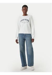 Calvin Klein Jeans Bluza Logo Graphic LV047F818G Biały Regular Fit. Kolor: biały. Materiał: bawełna #2