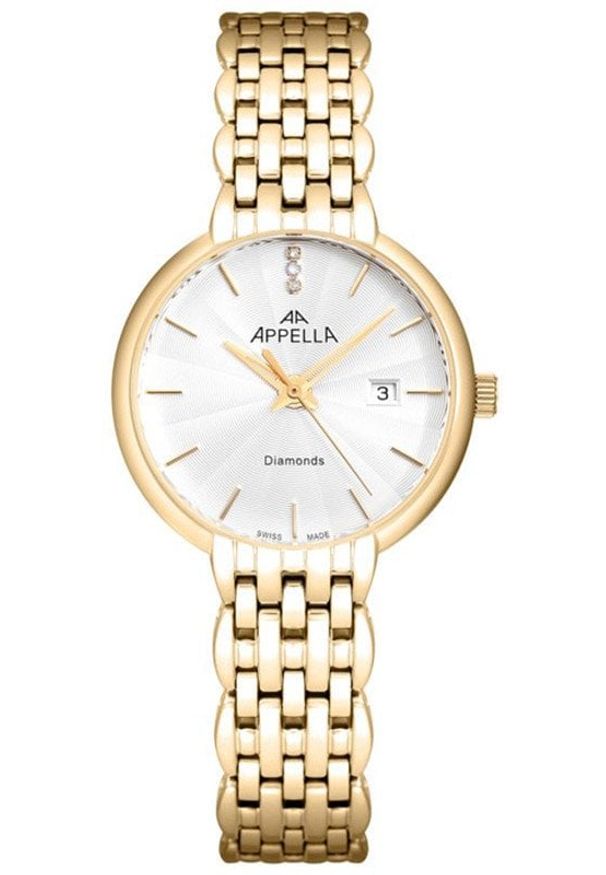 Acappella - Zegarek damski Appella L32000.1113DQ złoty. Kolor: złoty