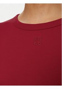 Hugo - HUGO T-Shirt Deloris 50512002 Czerwony Regular Fit. Kolor: czerwony. Materiał: bawełna