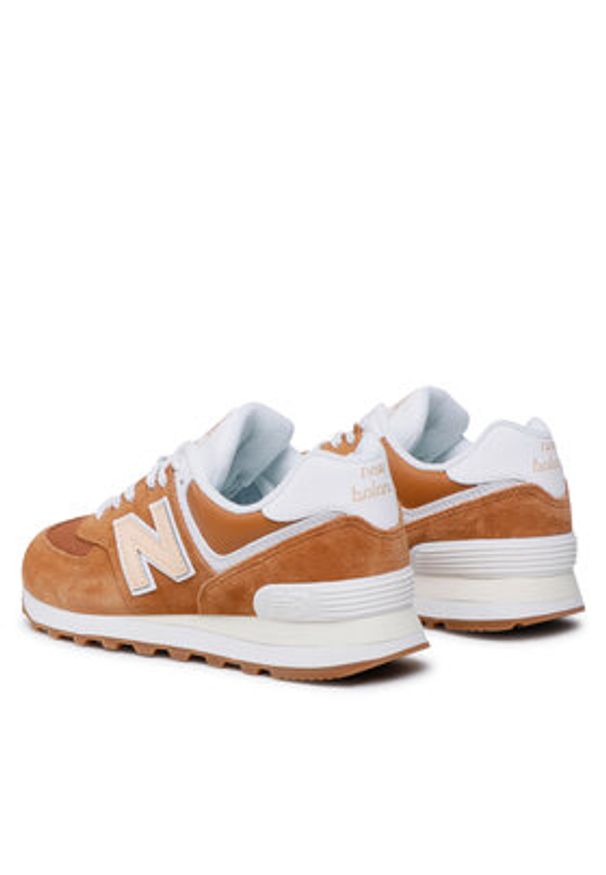 New Balance Sneakersy U574OB2 Brązowy. Kolor: brązowy. Materiał: zamsz, skóra. Model: New Balance 574