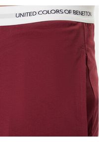 United Colors of Benetton - United Colors Of Benetton Spodnie piżamowe 30964F00V Bordowy Regular Fit. Kolor: czerwony. Materiał: bawełna #3