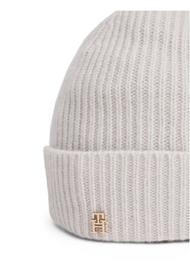 TOMMY HILFIGER - Tommy Hilfiger Czapka Th Cashmere AW0AW17772 Szary. Kolor: szary. Materiał: kaszmir, materiał